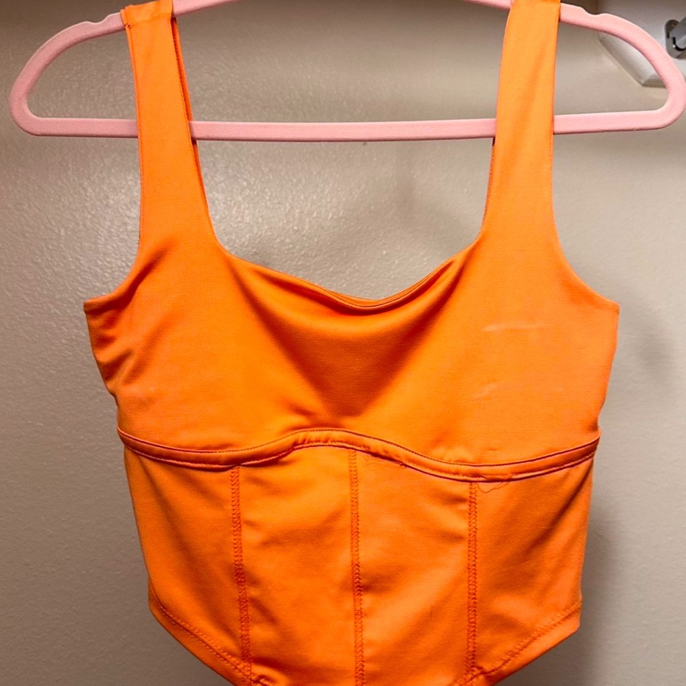 Orange corset top
